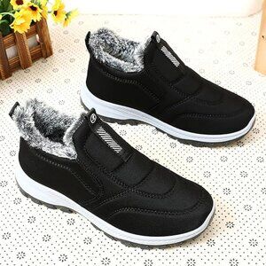 Women Winter Snow Fur lined Slip on Ankle Boots Lightweight - Size 8